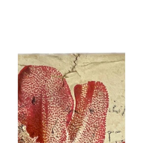 Antique 1909 Ephemera Embossed Posted Signed Postcard Lilies Floral Best Wishes - Picture 4 of 8